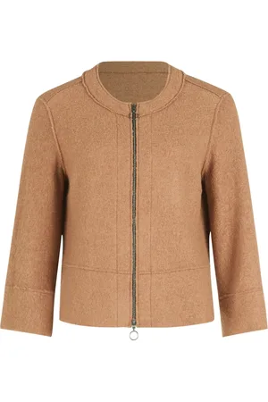 Betty Barclay Jakke, Dame, Brun, 4XL, Uld, Elegant Blazer Jakke med Lommer