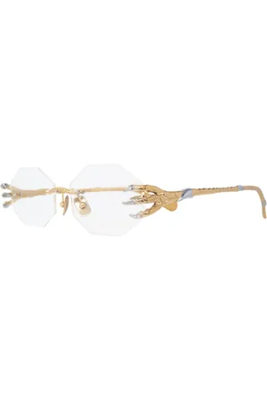 ANNA KARIN KARLSSON Tilbehør, unisex, Gul, ONE SIZE, Uld, Ottagonal Diamant Optisk Claw Solbriller