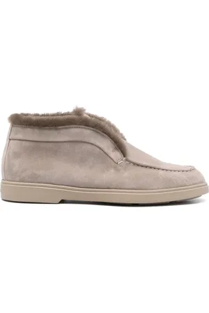 santoni Sko, Dame, , 39 EU, Læder, Ruskind Loafers med Gummisål