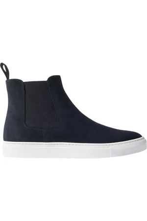 Scarosso Sko, Herre, Blå, 39 EU, Læder, Blå Ruskind Platform Sneakers