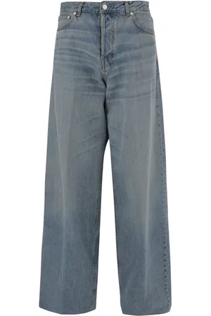 haikure Jeans, Dame, Blå, W23, Bomuld, Wide Fit Bomuldsblandings Denim Jeans