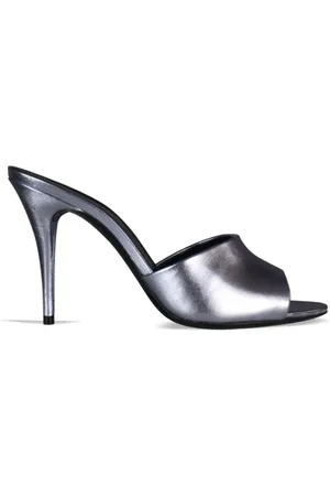 Saint Laurent Sko, Dame, Grå, 40 1/2 EU, Læder, La 16 Mules