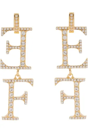 Elisabetta Franchi Tilbehør, Dame, Gul, ONE SIZE, Messing/Glas Pendellampe