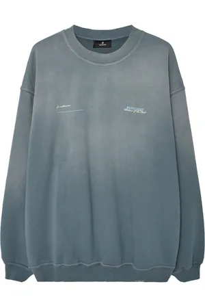 Represent Sweathshirts & Hoodies, Herre, Grå, XL, Bomuld, Grøn Sweater med Print på Ryggen