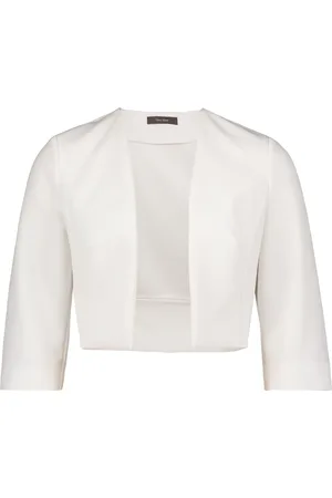 Vera Mont Jakke, Dame, Hvid, 3XL, Satin, Satin Bolerojakke med Folder