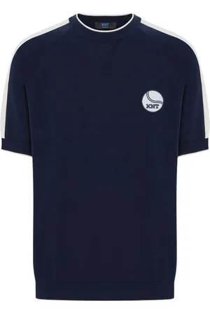 Kiton Top, Herre, Blå, M, Bomuld, Tennis Capsule Crew Neck Sweater