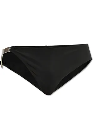 Rick Owens Badetøj, Herre, Sort, XL, Nylon, Briefs med applikation
