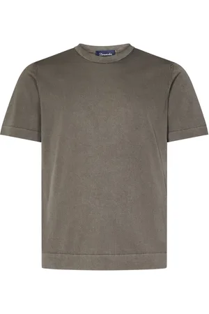 DRUMOHR Top, Herre, Brun, L, Bomuld, Fango Crew Neck T-Shirt