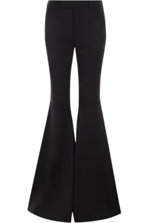 Saint Laurent Bukser, Dame, Sort, M, Uld, Wide Bukser