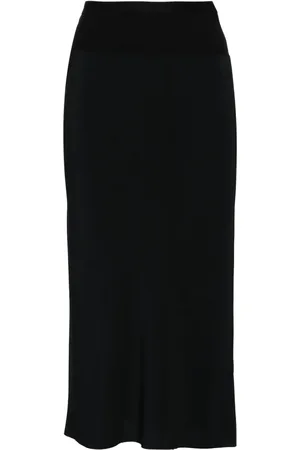 Rick Owens Nederdel, Dame, Sort, 2XS, Sort Casual Knælang Nederdel med Bias