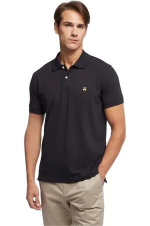 Brooks Brothers Top, Herre, Sort, XL, Bomuld, Slim Fit Kortærmet Piqué Polo Shirt