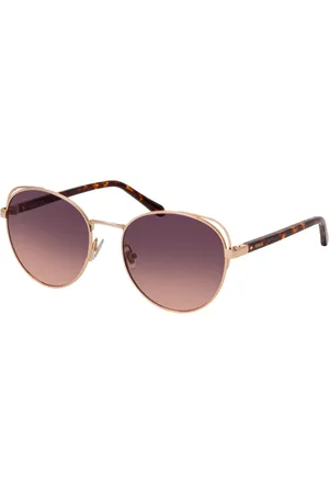 Fossil Tilbehør, Dame, Gul, 54 MM, Uld, Guld/brun solbriller