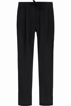 HERNO Bukser, Herre, Sort, M, Uld, Sorte Bukser Stilfuldt Model