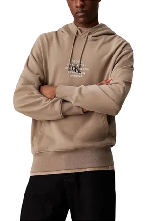 Calvin Klein Sweathshirts & Hoodies, Herre, , L, Uld, Hættetrøje med Enkelt Lomme
