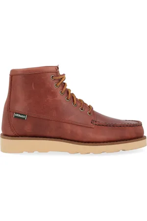 SEBAGO Sko, Herre, Brun, 44 1/2 EU, Læder, Smooth Læder Moc Toe Støvle