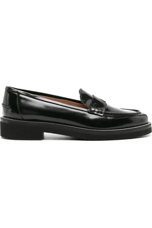 Aquazzura Sko, Dame, Sort, 41 EU, Læder, Elegant Sorte Loafers med Gummisål