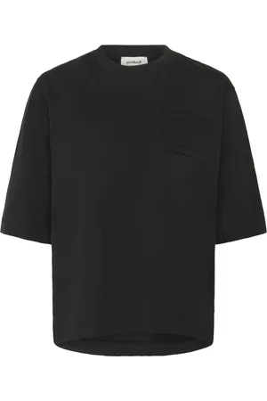 Soaked in Luxury Top, Dame, Sort, L, Bomuld, Sort Logo Tee Top