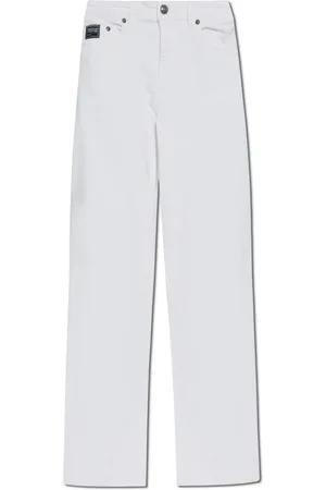VERSACE Jeans, Herre, Hvid, W35, Bomuld, Jeans med syning på benene