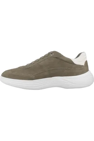 Geox Sko, Herre, Grøn, 42 EU, Læder, Fluctis Sneakers