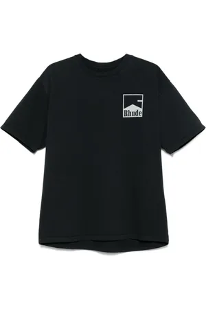 Rhude Top, Herre, Sort, S, Crew Neck Kortærmet T-shirt