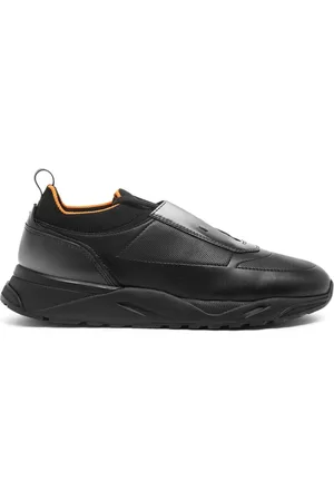 santoni Sko, Herre, Sort, 40 EU, Læder, Casual sneakers til hverdagsbrug