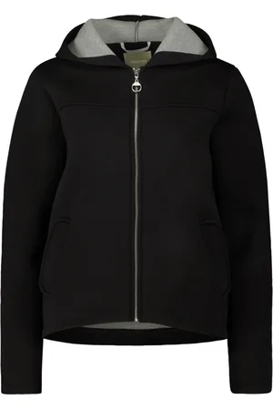 AMBER & JUNE Sweathshirts & Hoodies, Dame, Sort, 2XL, Uld, Hætteovergangsjakke