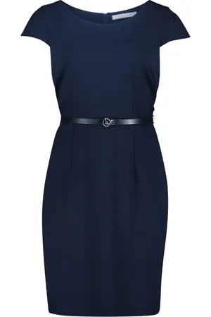 Betty & Co Kjole, Dame, Blå, 3XL, Uld, Dresses