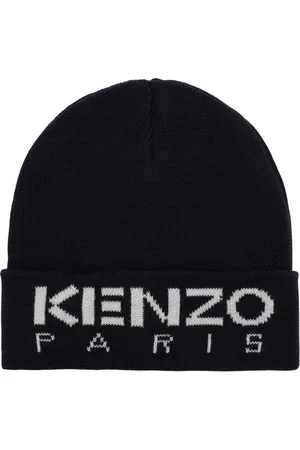 Kenzo Tilbehør, unisex, Blå, M, Uld, Stilfuld Beanie Hat