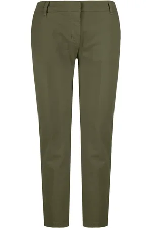 Bomboogie Bukser, Dame, Grøn, S, Bomuld, Slim-Fit Stretch Chino Bukser