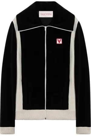 VALENTINO GARAVANI Strik, Herre, Sort, M, Zip Cardigan Sweatshirt