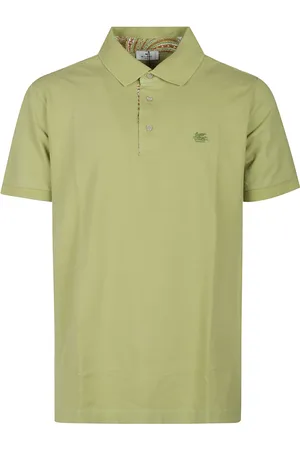 Etro Top, Herre, Grøn, L, Polo T-shirt med print og korte ærmer