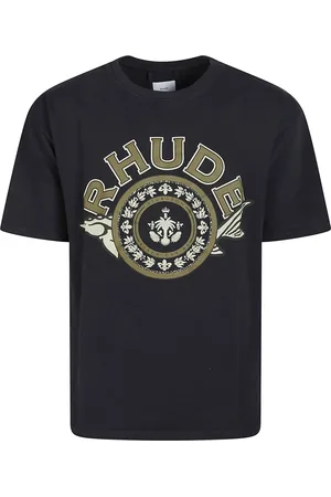 Rhude Top, Herre, Sort, M, Bomuld, Luksus Caviar Print T-shirt