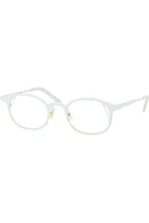 MASAHIROMARUYAMA Tilbehør, unisex, Hvid, 52 MM, Uld, Elegante Metalbriller til Moderne Stil