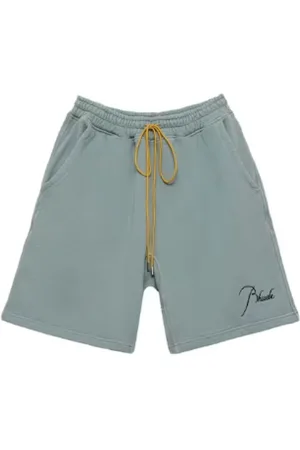 Rhude Shorts, Herre, Grøn, M, Bomuld, Logo Sweat Shorts