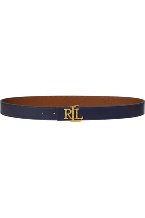 Ralph Lauren Tilbehør, Dame, Blå, S, Uld, Vendbar Præget Bælte