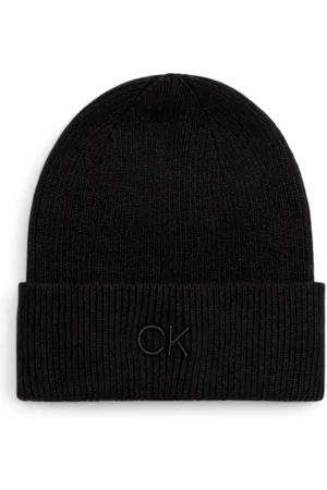 Calvin Klein Tilbehør, Dame, Sort, ONE SIZE, Cashmere, Luksuriøs Cashmere Blend Kasket