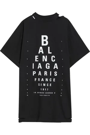Balenciaga Top, Dame, Sort, S, Bomuld, Kortærmet T-shirt med Rund Hals