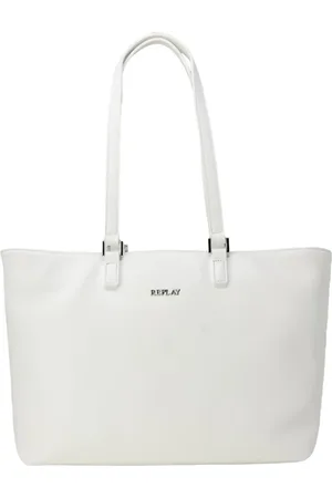 Replay Taske, Dame, Hvid, ONE SIZE, Læder, Hvid Plain Håndtaske Forår/Sommer