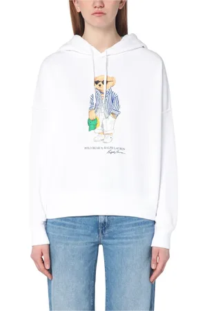 Ralph Lauren Sweathshirts & Hoodies, Dame, Hvid, L, Uld, Hættetrøje