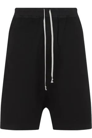 Rick Owens Shorts, Herre, Sort, L, Bomuld, Drawstring Cotton Shorts