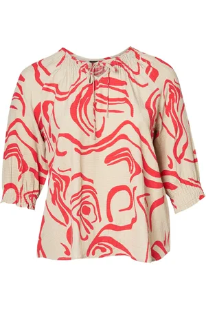 Pont Neuf Bluser & Skjorter, Dame, , 2XL, Rayon, PNChi - Sand
