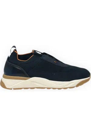 santoni Sko, Herre, Blå, 41 EU, Uld, Stilfulde Sneakers til Mænd og Kvinder