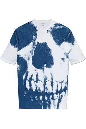 Alexander McQueen Top, Herre, Hvid, S, Bomuld, T-shirt med tryk