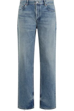 Saint Laurent Jeans, Herre, Blå, W30, Bomuld, Relaxed Straight Cotton Jeans
