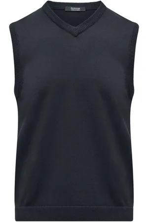 Bomboogie Strik, Herre, Blå, 3XL, Bomuld, V-udskæring vest