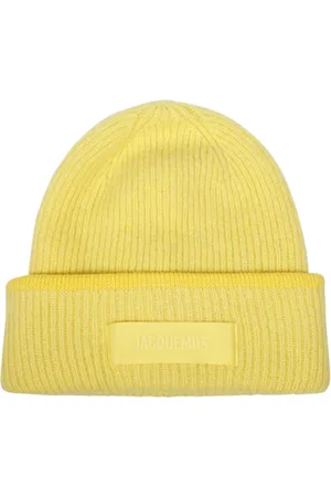 Jacquemus Tilbehør, Herre, Gul, ONE SIZE, Uld, Gul Gros Grain Hat