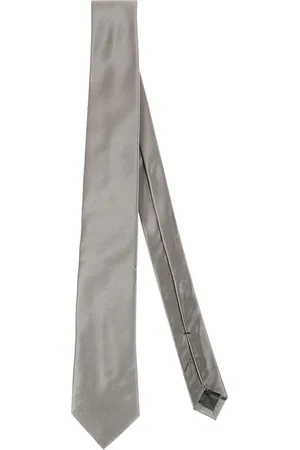 Errico Formicola Tilbehør, Herre, Grå, ONE SIZE, Håndsyet Slips i Silke