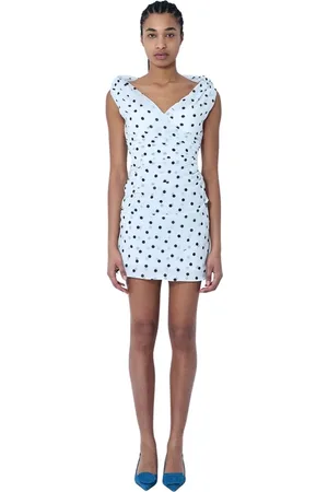 Jacquemus Kjole, Dame, Hvid, 2XS, Bomuld, Rita Priket Bomuld Mini Kjole