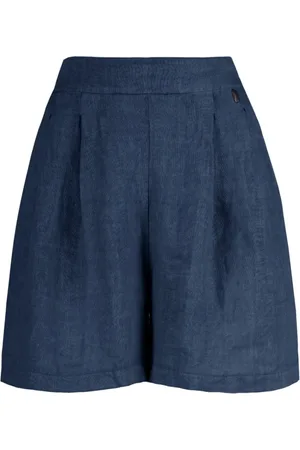 Bomboogie Shorts, Dame, Blå, M, Linned, Linned Bermuda Shorts