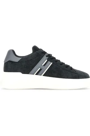 Hogan Sko, Herre, Sort, 40 1/2 EU, Læder, Blå og grå ruskind sneakers